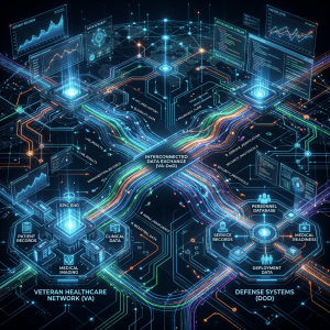 Interconnected data exchange linking Veteran Healthcare Network and Defense Systems